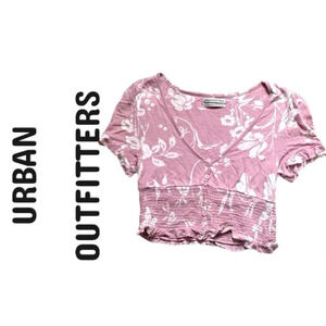Urban Outfiters Pink Floral Crop Top